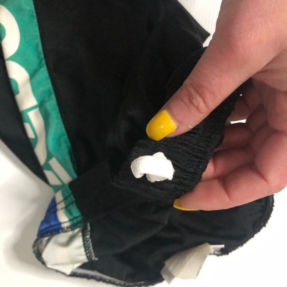 80s vintage Reebok biker pants leggings teal black - Picture 7 of 10